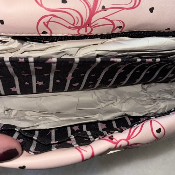 Luv Bestey Johnson Cherry Bow Coquette Pink Red Trashy Y2K Shoulder Purse Bag - Picture 7 of 10